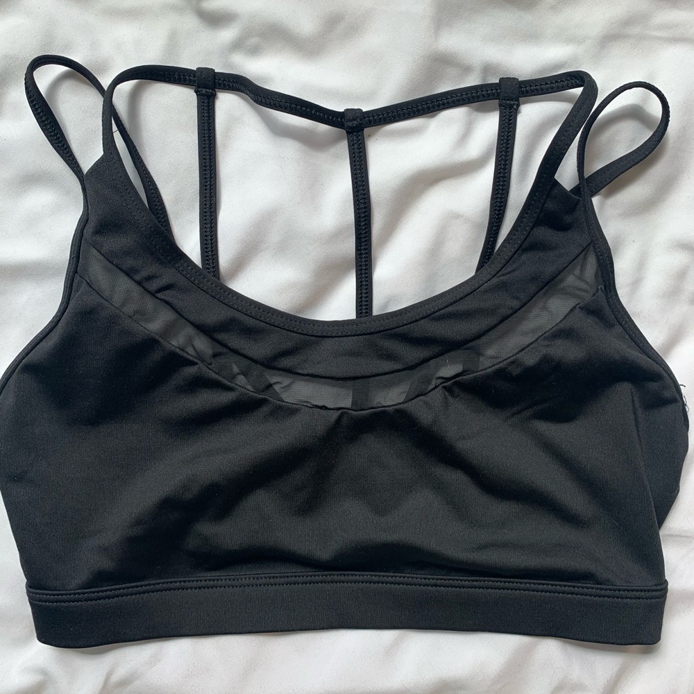 Black Victoria Sport Strappy Sports Bra